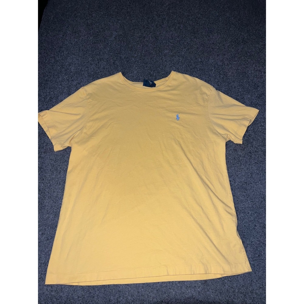 Polo Ralph Lauren Mens Short Sleeve T-Shirt Yellow Cotton Size M
